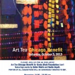 Invite for Art Tea Benefit,